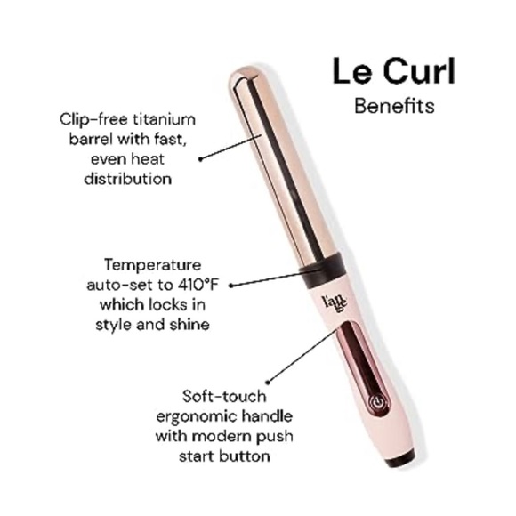 NIB L’ANGE Le Curl Titanium Curling Wand Rose Gold New In Box - Picture 6 of 9